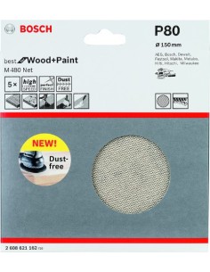 Mejor Precio en Bosch Hoja De Lija M480 150Mm K80 5 uds. 2608621162