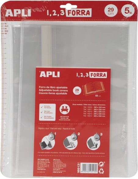 Mejor Precio en Apli Forro De Libros Con Solapa Ajustable Pp 290Mm