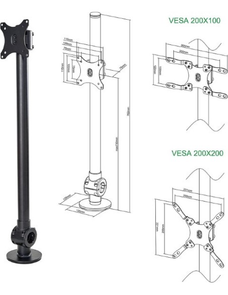 Oferta Oplite NitroKart - Soporte para pantallas PC o TV de 17" a 42"