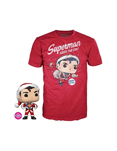 Mejor Precio en FUNKO  Set figura pop & tee dc comics superman exclusive flocked