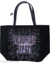 Victoria's Secret Black with Gold Logo Shoulder Bag