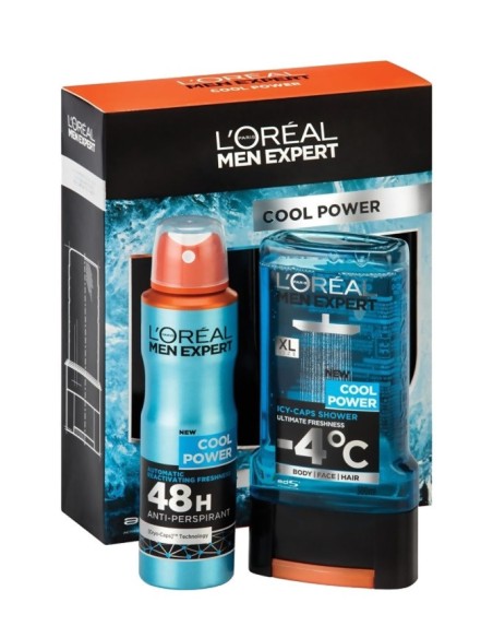 Ofertón L'Oreal  L'oreal paris men expert cool power set de regalo 300ml gel de ducha + 150ml vaporizador anti-transp