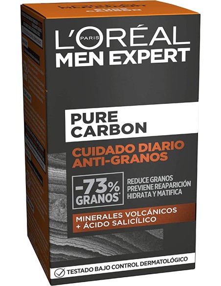 Oferta - L'ORÃ?AL PARIS  MEN EXPERT pure charcoal cuidado diario antigranos 50 ml