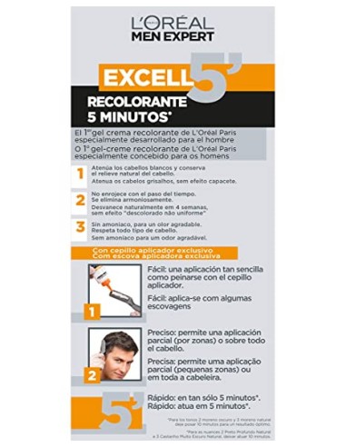 Comprar L'OrealExpertProfessionnel  L'Oréal Paris Excell 5 Gel Crema Recolorante, Tono: 4 Castaño Oscuro