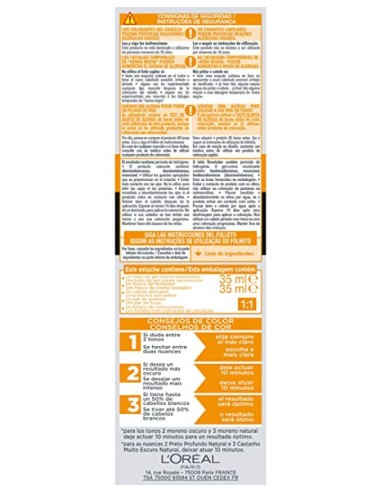 Comprar L'OrealExpertProfessionnel  L'Oréal Paris Excell 5 Gel Crema Recolorante, Tono: 4 Castaño Oscuro
