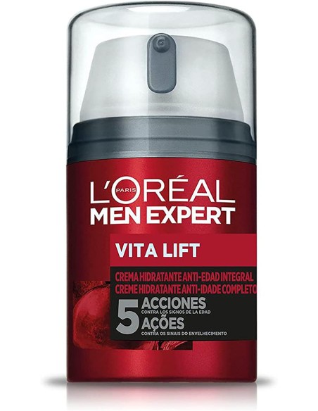 L'OREAL Men Expert Power Age Crema Hidratante Antiedad 50 ml - Hidratación y Reafirmación  
