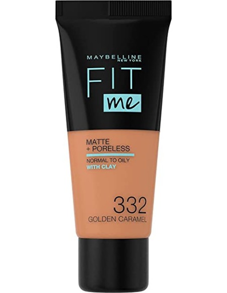 Compra MAYBELLINE Fit Me Matte+Poreless Foundation #332 Golden Caramel en Kiwiku