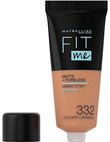 Compra MAYBELLINE Fit Me Matte+Poreless Foundation #332 Golden Caramel en Kiwiku