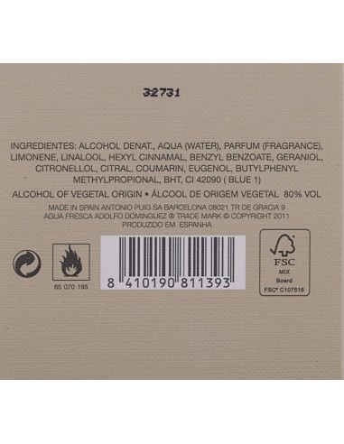 Ofertón Adolfo Dominguez Agua Fresca Eau de Toilette Vaporizador de 60 ml
