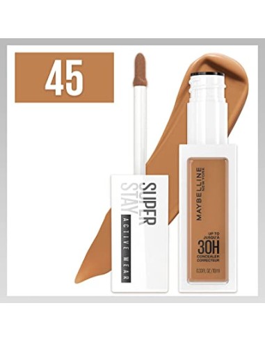 Corrector MAYBELLINE NEW YORK SuperStay Activewear 30H #45-Tan 30 Ml | Alta Cobertura y Duración  