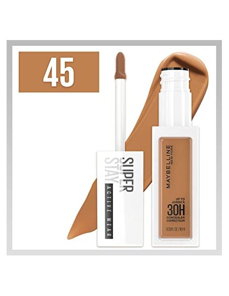 Corrector MAYBELLINE NEW YORK SuperStay Activewear 30H #45-Tan 30 Ml | Alta Cobertura y Duración  