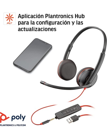 Comprar Plantronics Blackwire C3225 Auriculares estéreo USB-A