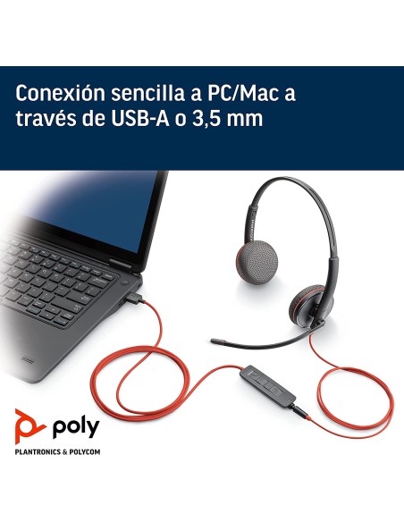 Comprar Plantronics Blackwire C3225 Auriculares estéreo USB-A