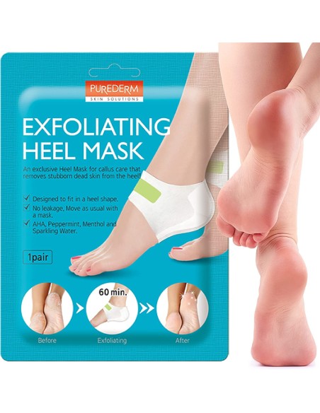 Oportunidad Mascarilla Exfoliante Talones PUREDERM Calcetines Exfoliantes Unisex 1 par