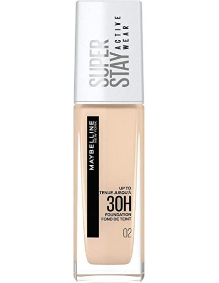 Base De Maquillaje Maybelline Superstay Active Wear 02 Naked Ivory 30 ml - Larga Duración - Kiwiku