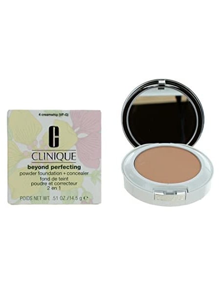 CLINIQUE Beyond Perfecting Powder Foundation + Concealer 14,5g - 04 Creamwhip | Base de Maquillaje en Polvo  