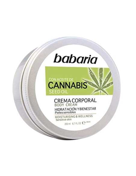 Oportunidad BABARIA  CANNABIS crema corporal hidratante y bienestar 200 ml
