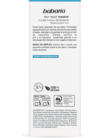 Oferta - BABARIA 80852  Babaria Fluido Facial Reparador Maskné, 50 M