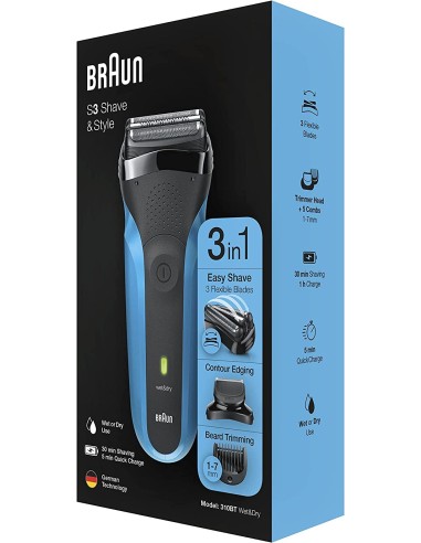 Comprar Braun Series 3 310 BT negro/azul. 276425