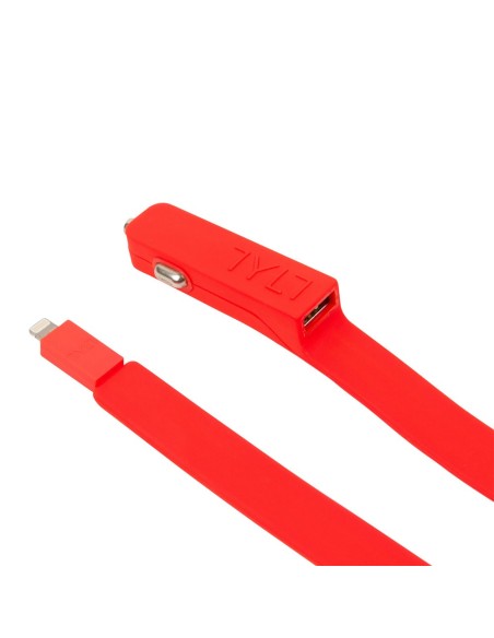Tylt Band - Cargador de coche para Apple iPhone 5/5s, iPad mini, iPad (Lightning + cable USB) rojo: Kiwiku.com: Electrónica