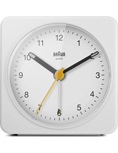 Reloj Despertador Analógico Braun BC03W Blanco Con Alarma Crescendo   2