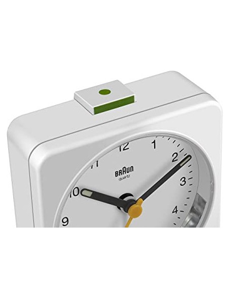 Reloj Despertador Analógico Braun BC03W Blanco Con Alarma Crescendo  