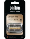 Braun Series 9 Cabezal De Recambio 94M Plata Para Afeitadora Eléctrica, Compatible Con Las Afeitadoras Series 9