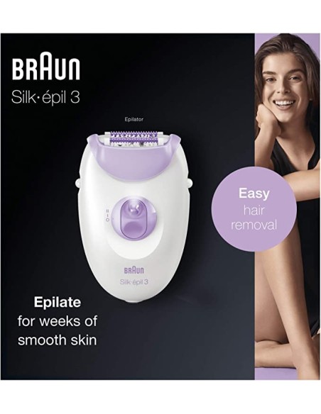 Ofertón Braun BRASE3170 Depiladora braun silk-epil series 3 3170 - 20 pinzas - smartlight - rodillos de masaje - 2 velocidad