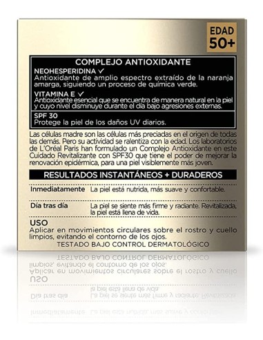 Compra L'OREAL PARIS Age Perfect Renacimiento Celular Crema Día SPF30 50 ml en Kiwiku