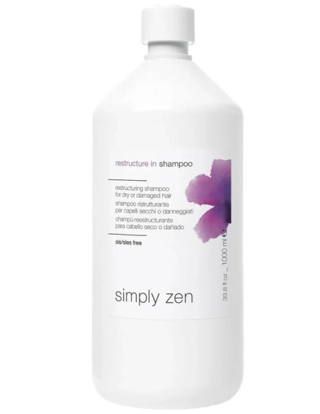 Champú Simply Zen Restructure In 1000ml Para Cabello Seco O Dañado - Kiwiku  