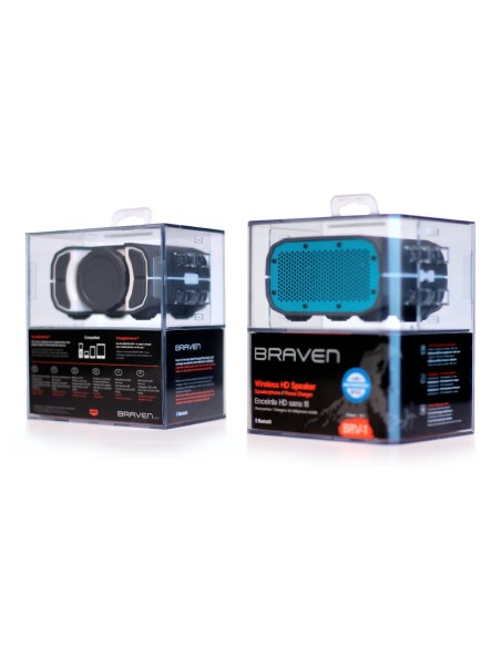 Kiwiku.com: Braven BRV-1 - Altavoz portátil inalámbrico, color gris, azul y blanco - Electrónica