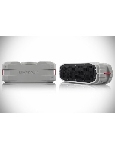 Braven BRV-X - Altavoces inalámbricos portátiles resistentes al agua (IPX5), gris/blanco: Kiwiku.com: Electrónica