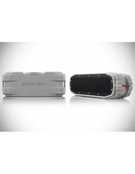 Braven BRV-X - Altavoces inalámbricos portátiles resistentes al agua (IPX5), gris/blanco: Kiwiku.com: Electrónica