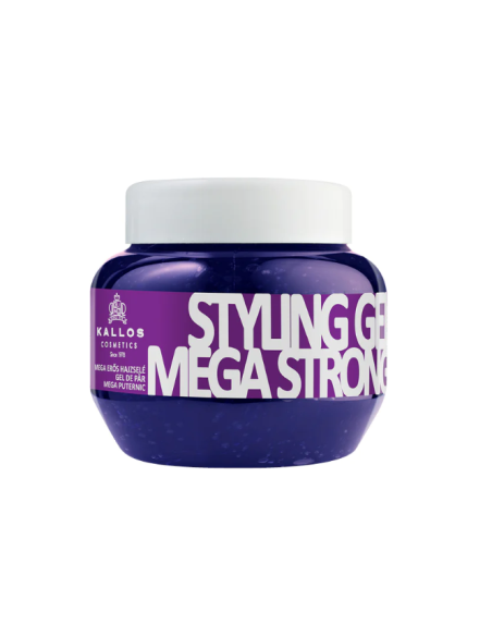 KALLOS Styling Gel Mega Strong 275ml Fijación Extra Fuerte Para Todo Tipo De Cabello - Kiwiku