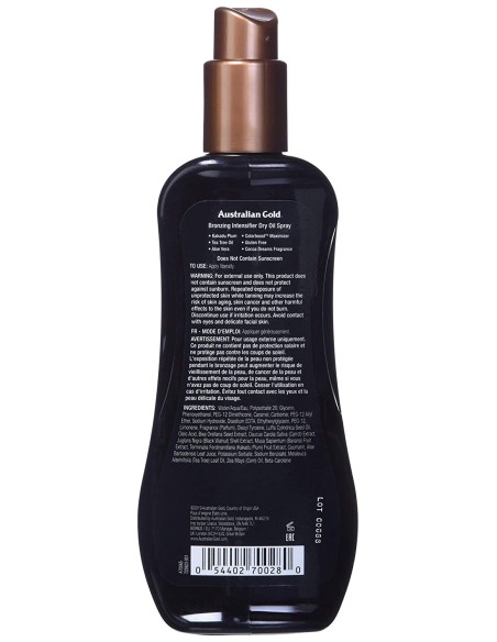 Ofertón Australian Gold  Bronzing Intensifier Dry Oil With Bronzer Spray 237 Ml