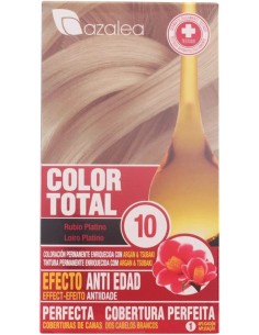 Tinte AZALEA Color Total Nº 10 Rubio Platino - Cobertura Total De Canas - Con Aceite De Argán Y Tsubaki  