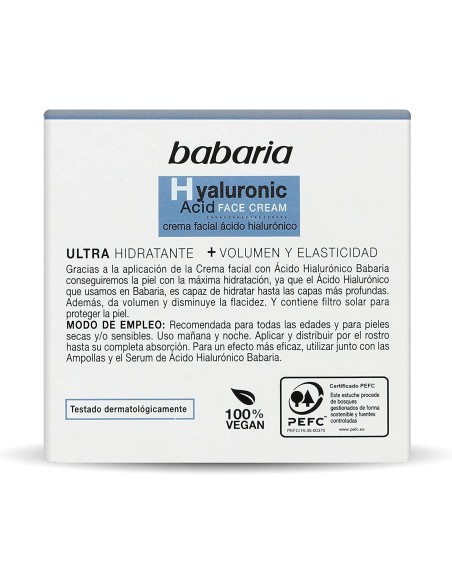 Oferta - BABARIA  Babaria Crema Facial Ácido Hialurónico 50ml