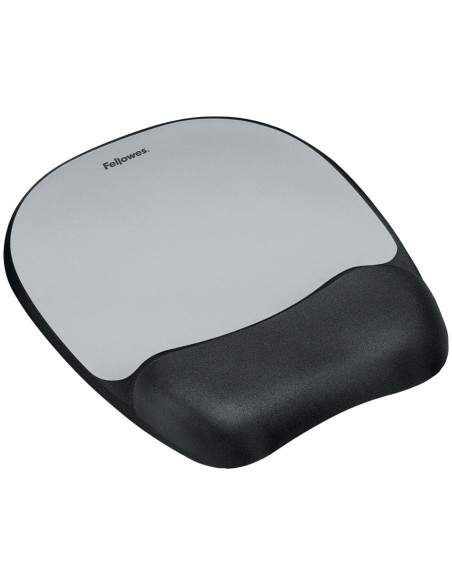 Fellowes Memory Foam - Alfombrilla con reposamuñecas para ratón, plata / negro: Fellowes: Kiwiku.com: Oficina y papelería