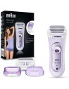 Braun Silk-épil Lady Shaver Ls 5560 - Afeitadora Femenina Recargable Con Cabezal Redondeado y Recortador de Bikini