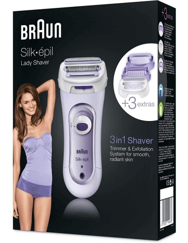 Braun Silk-épil Lady Shaver LS 5560 - Afeitadora Femenina Recargable | Kiwiku