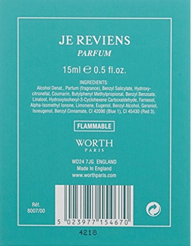 Ofertón Worth Je Reviens Eau de Parfum 15ml