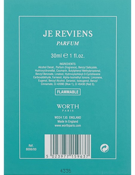 Oportunidad Worth Je Reviens Eau de Parfum 30ml