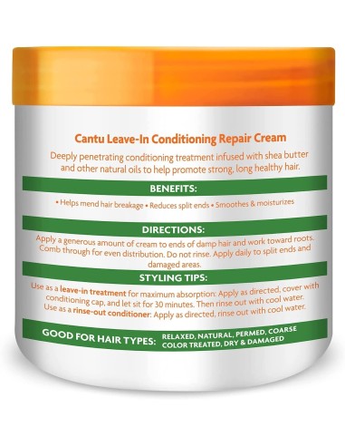 CANTU Shea Butter Leave-In Conditioning Repair Cream 453 Gr - Compra en Kiwiku