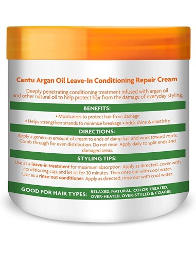 Comprar Cantu Shea Butter Argan Oil Leave-In Acondicionador 453 Gr. 51310