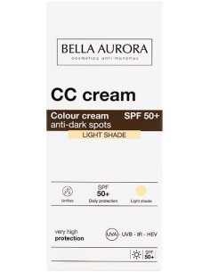 Oportunidad BELLA AURORA  CC CREAM anti-manchas SPF50+ #claro 30 ml 2