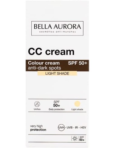 Oportunidad BELLA AURORA  CC CREAM anti-manchas SPF50+ #claro 30 ml