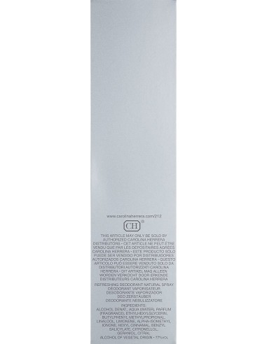 Mejor Precio en CAROLINA HERRERA 64437 Carolina Herrera 212 Desodorante 150Ml Vapo.