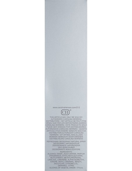 Mejor Precio en CAROLINA HERRERA 64437 Carolina Herrera 212 Desodorante 150Ml Vapo.