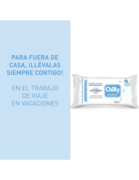 CHILLY Extra Protección Toallitas Íntimas 12 Uds - Kiwiku