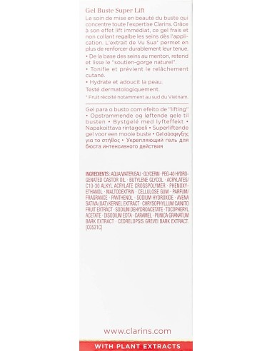 Gel Reafirmante Busto CLARINS Bust Beauty Extra-Lift Gel 50ml - Kiwiku